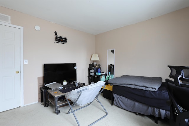 carpeted bedroom with visible vents