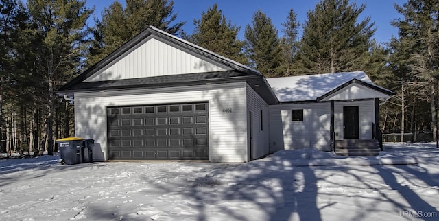 view of property exterior featuring a garage