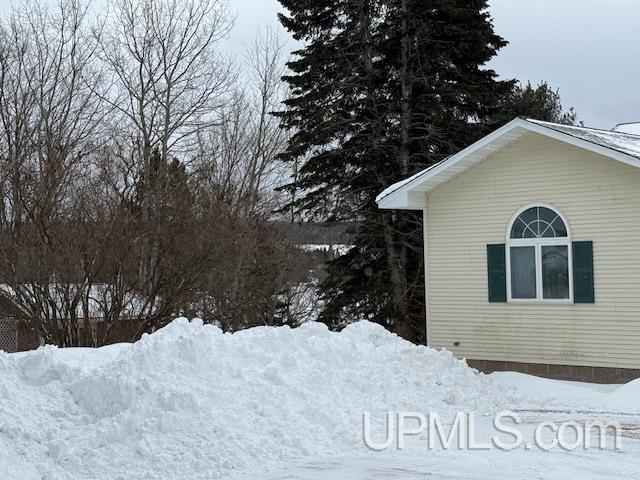 view of snow covered exterior