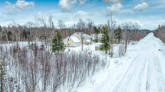 view of snowy yard