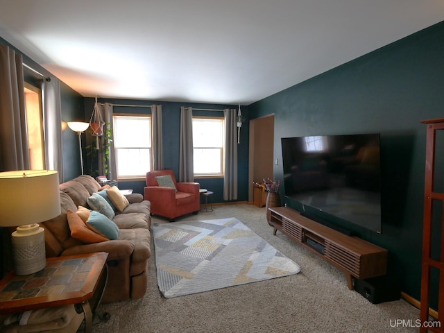 view of carpeted living room