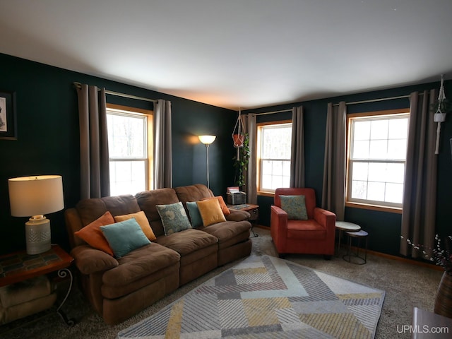 view of carpeted living room