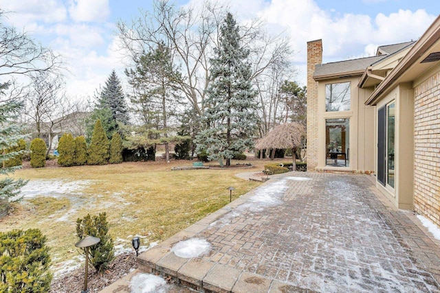 view of yard featuring a patio