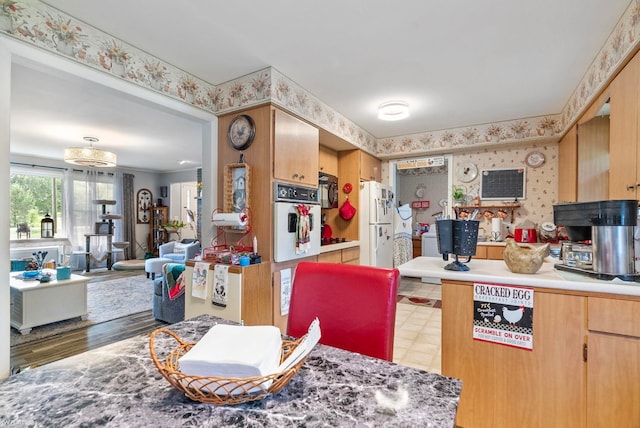 kitchen with white appliances