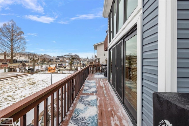 balcony with a residential view