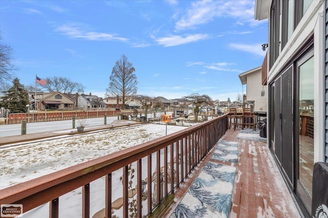 balcony with a residential view