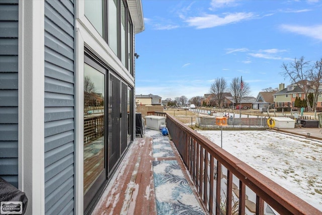 balcony featuring a residential view