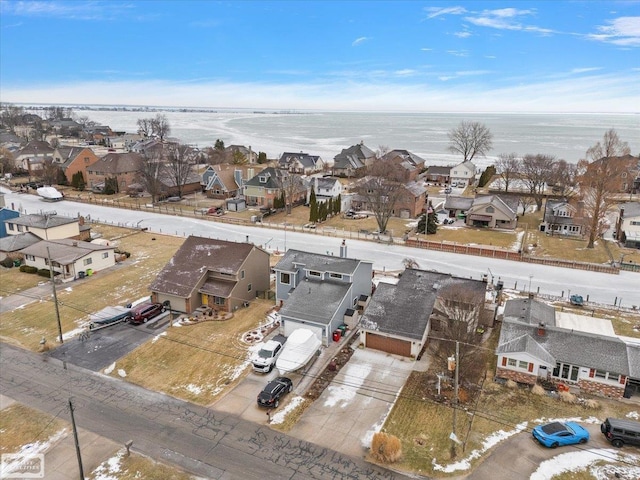 drone / aerial view with a residential view