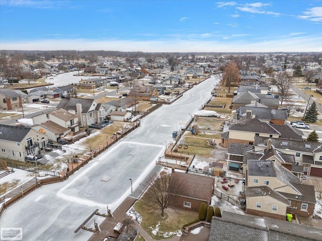 drone / aerial view with a residential view