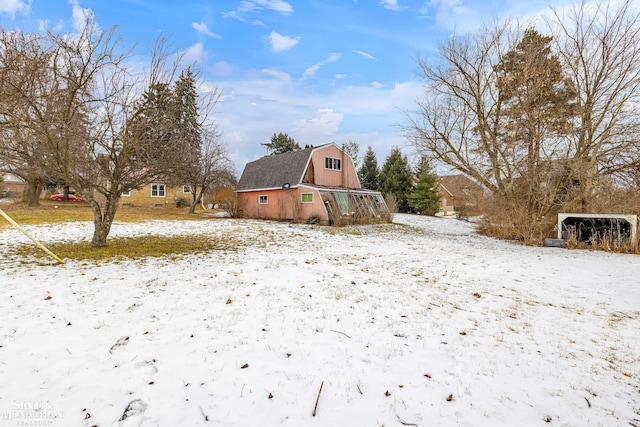 view of snowy yard