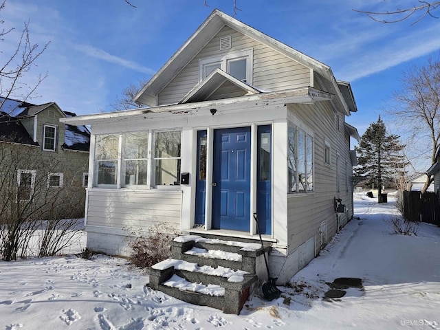 view of bungalow-style house