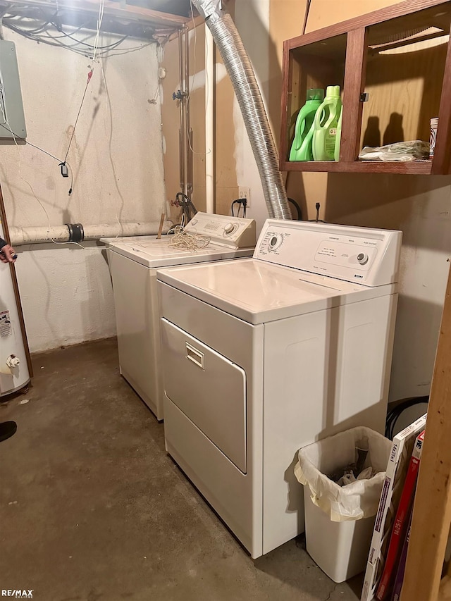 laundry area featuring washing machine and dryer