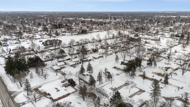 view of snowy aerial view