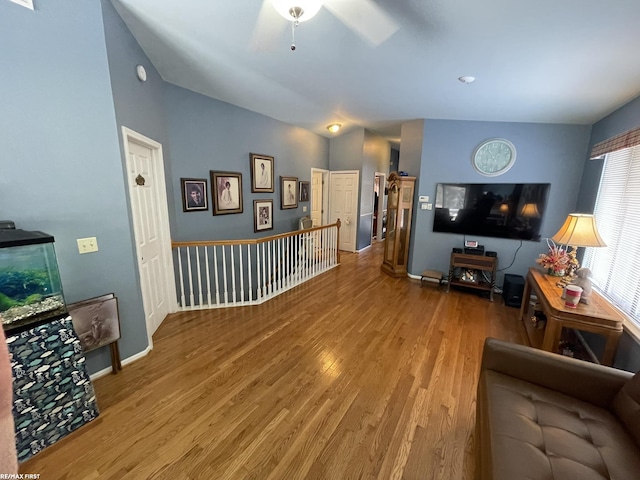 living room with wood-type flooring