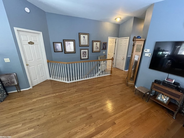 living room featuring wood-type flooring