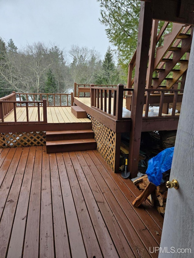 view of wooden deck