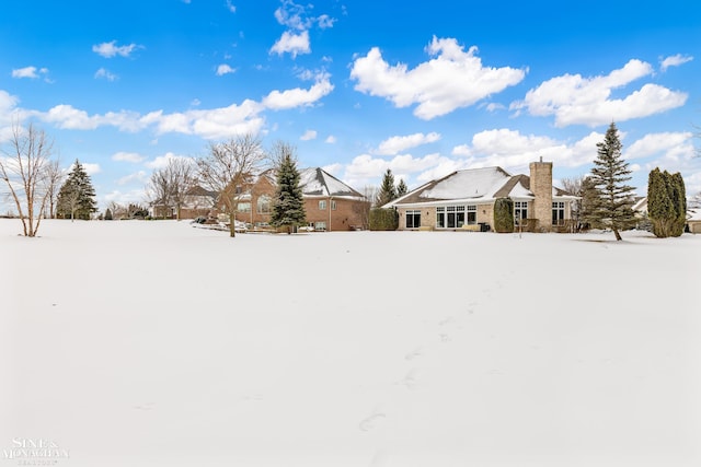 view of snowy yard