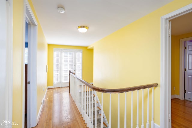 hallway featuring light hardwood / wood-style flooring