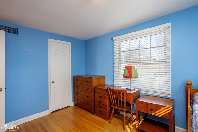 office featuring light hardwood / wood-style flooring