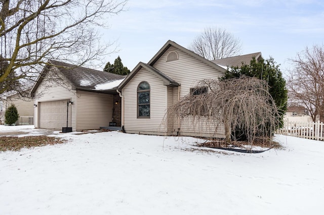 view of front of house featuring a garage