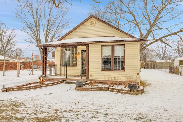 view of bungalow-style home