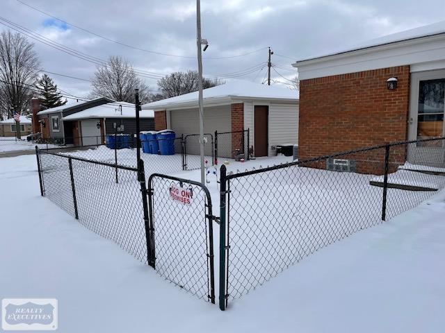 view of snowy exterior