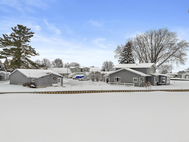 view of snowy yard