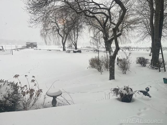 view of yard covered in snow