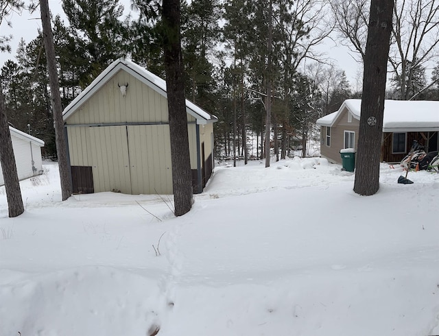 view of snowy yard