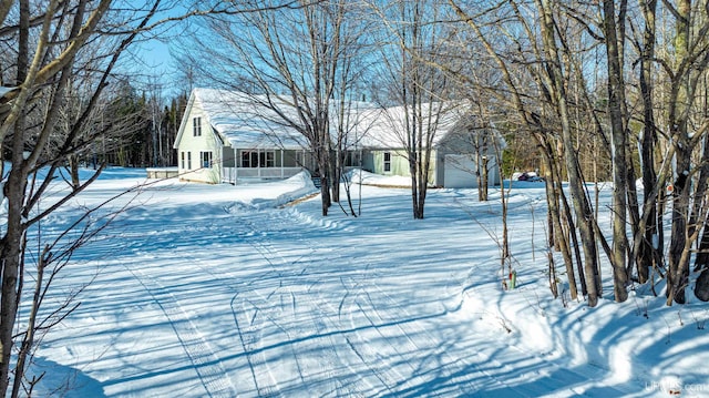 view of snowy yard