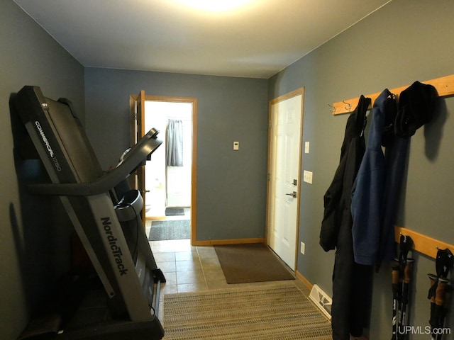 view of tiled entrance foyer