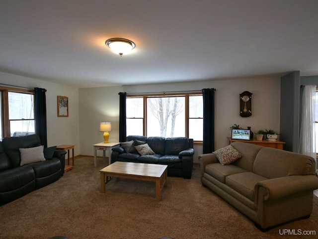 view of carpeted living room