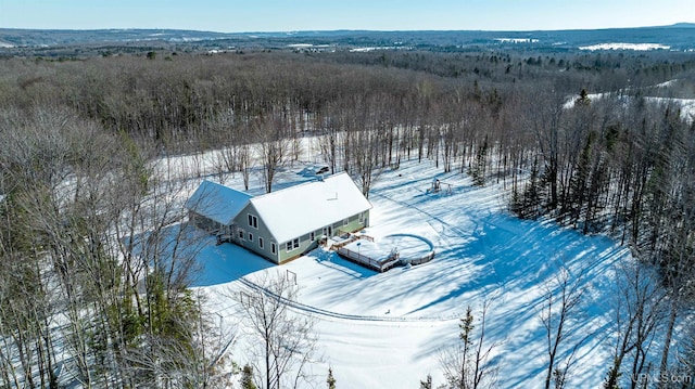 view of snowy aerial view