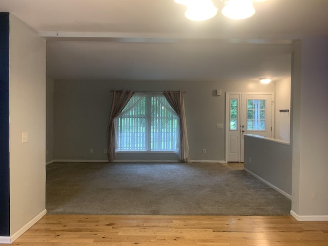 interior space with light wood-type flooring