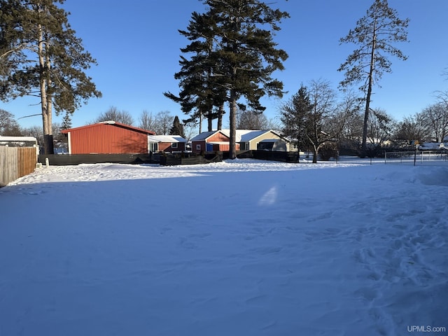 view of snowy yard