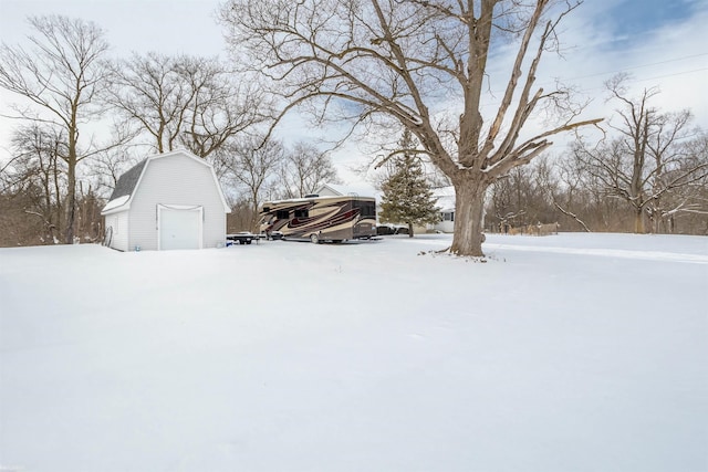 view of snowy yard