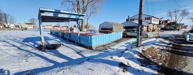 view of snowy yard