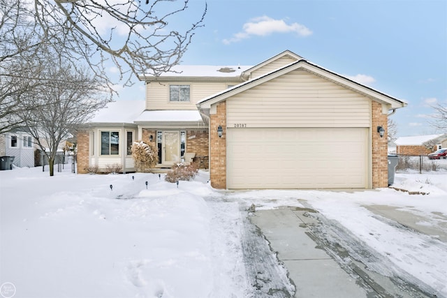 front facade featuring a garage