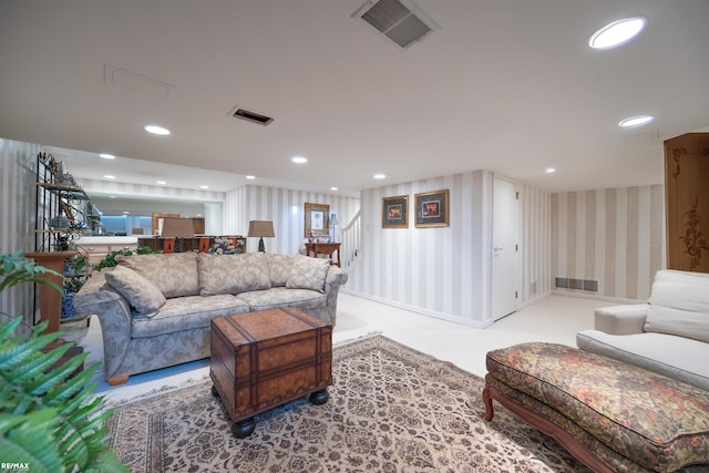 view of carpeted living room