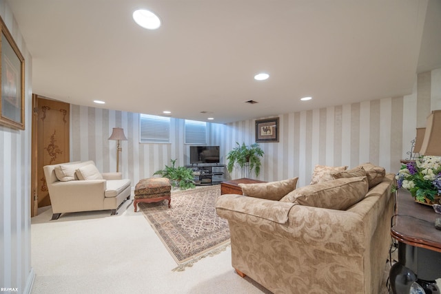 view of carpeted living room