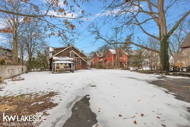 view of snowy yard