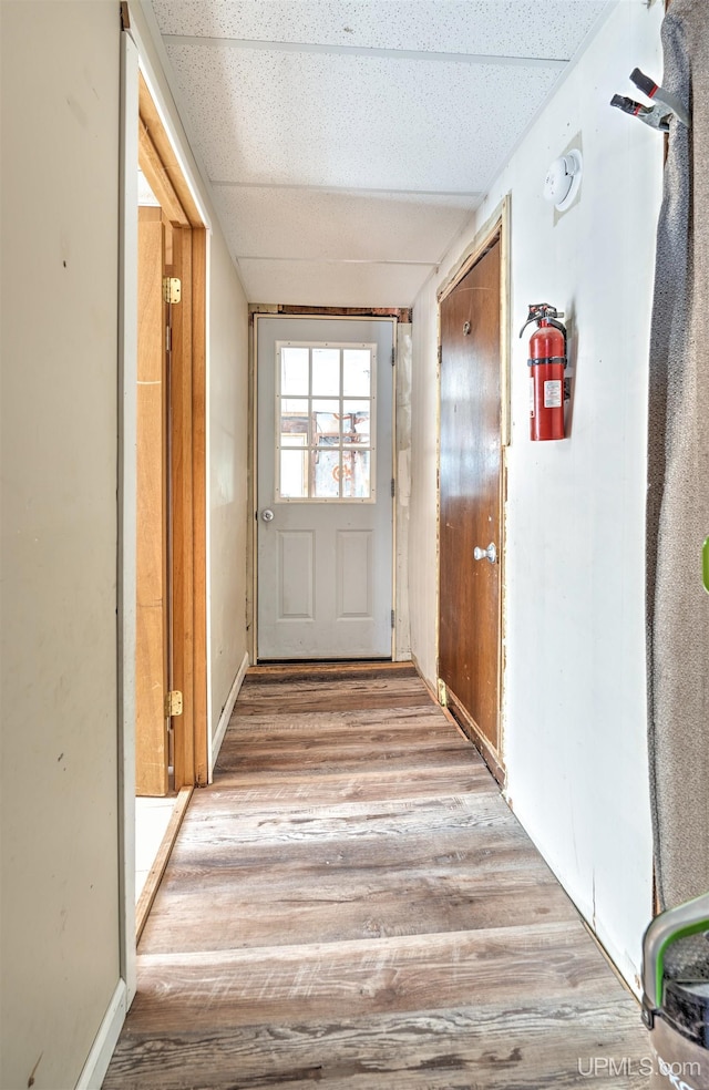 hall featuring light hardwood / wood-style floors