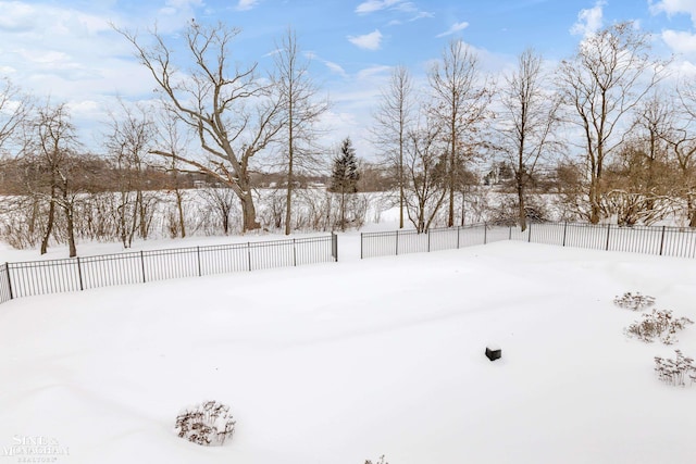 view of snowy yard