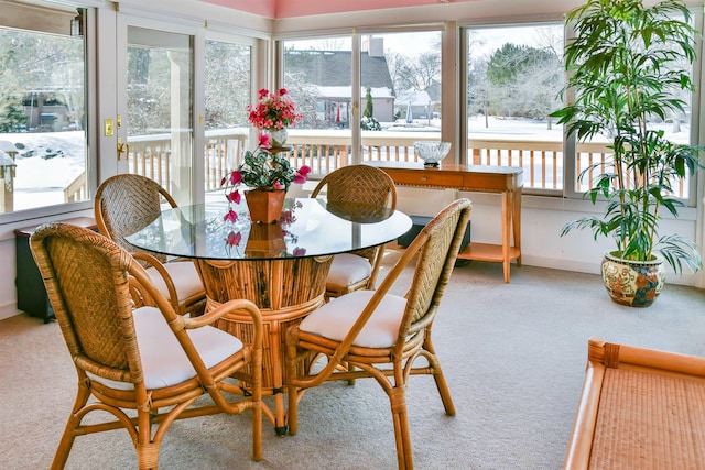 sunroom with a healthy amount of sunlight