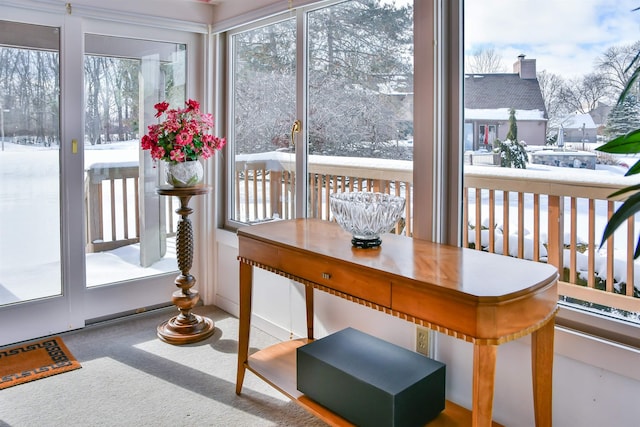 view of sunroom / solarium