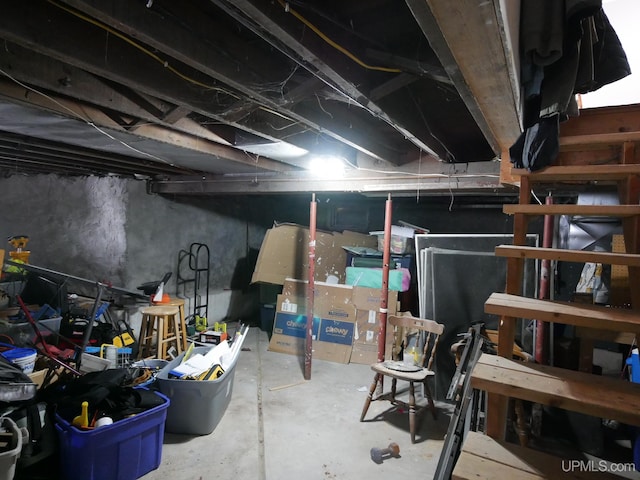 view of basement