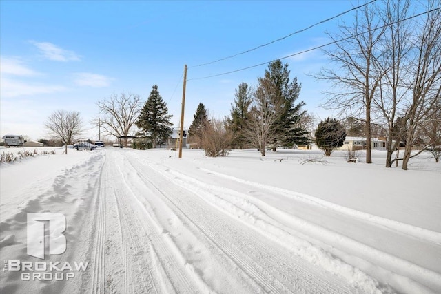 view of snowy yard