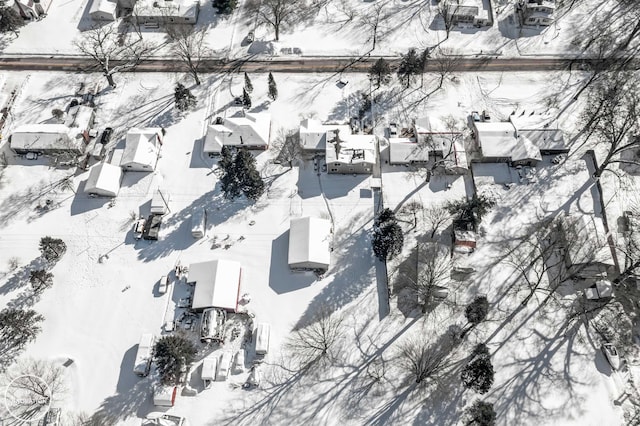 view of snowy aerial view