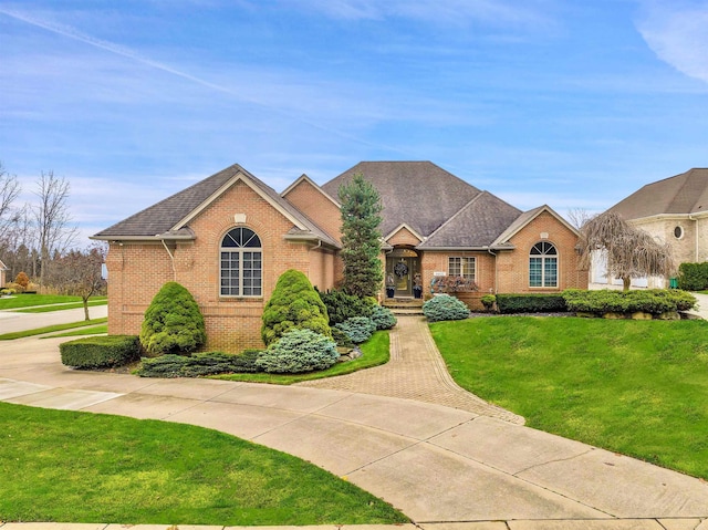 view of front of house with a front yard