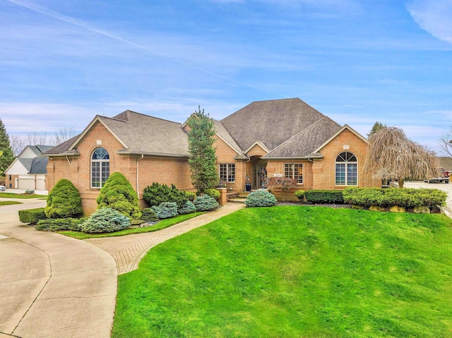 view of front of house with a front yard